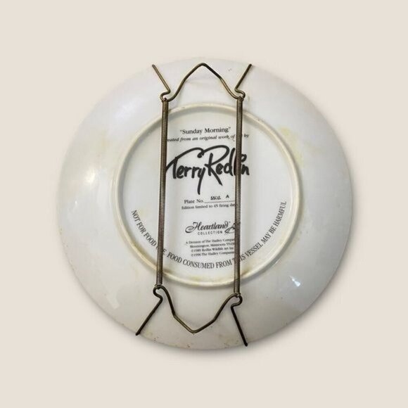 Vintage 90s Terry Redlin Sunday Morning Plate - Picture 2 of 2